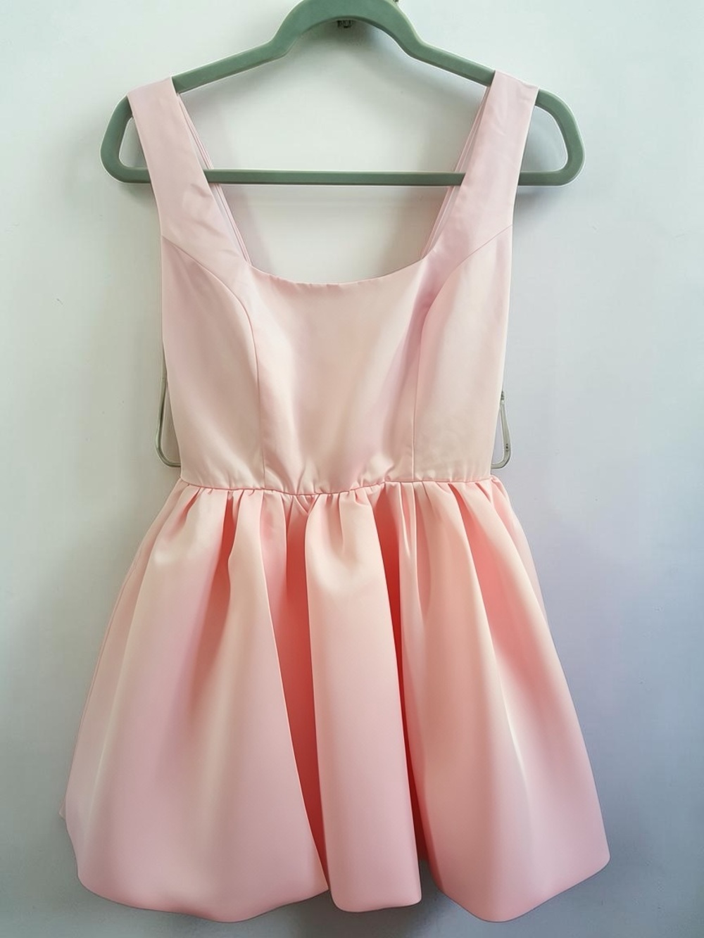 Lulu's Blush Pink Square Neck Party Dress